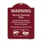 Signmission Designer Series-Warning Permit Parking Vehicles Will Be Towed Vehicle, 24" x 18", BU-1824-9866 A-DES-BU-1824-9866 - alternate 1